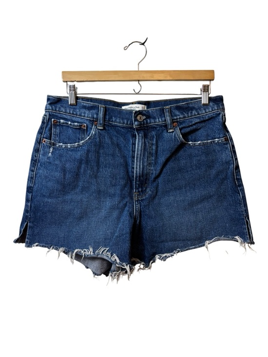 Abercrombie & Fitch Pants - Abercrombie & Fitch Denim Shorts - Dark Blue 31 12 4” mom short high rise